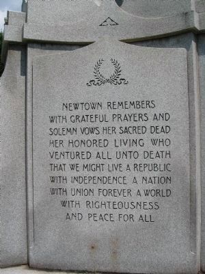Newtown Veterans Memorial image. Click for full size.