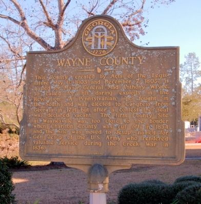 Wayne County Marker. Click for full size. Wayne County Marker image. Click for full size.