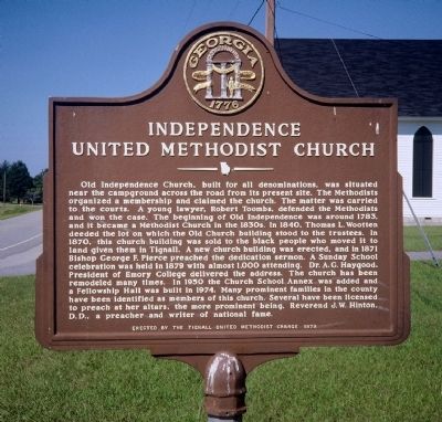 Independence United Methodist Church Marker. Click for full size. Independence United Methodist Church Marker image. Click for full size.