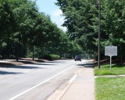 Clemson University Marker -<br>Looking West Along Highway 93 image. Click for full size.