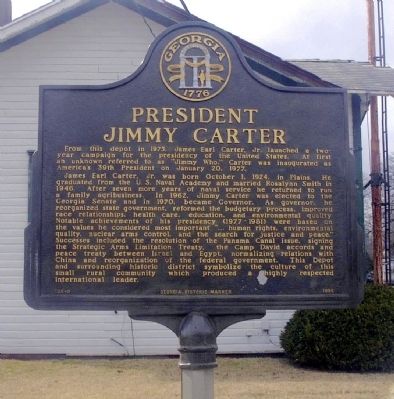 President Jimmy Carter Marker. Click for full size. President Jimmy Carter Marker image. Click for full size.