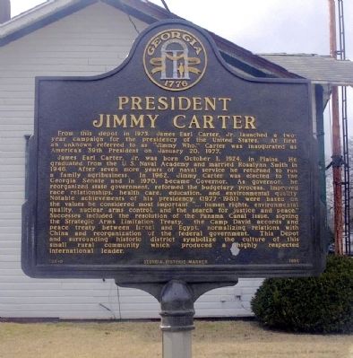 President Jimmy Carter Marker image. Click for full size.