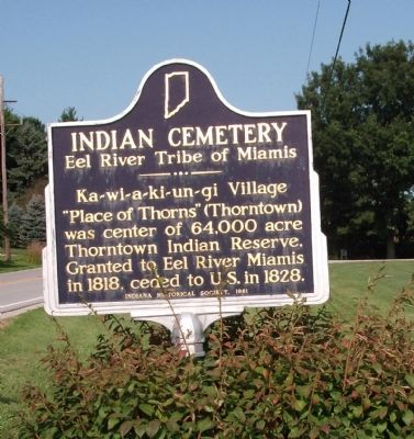 Indian Cemetery Marker image. Click for full size.