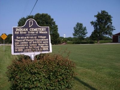 Looking West - - Indian Cemetery Marker image. Click for full size.