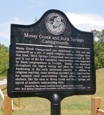 Mossy Creek and Rock Springs Campgrounds Marker image. Click for full size.