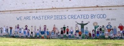 Mural on Building - - Just East of Marker image. Click for full size.