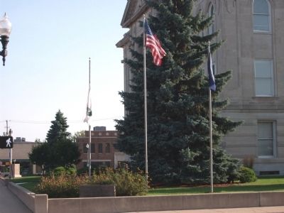 Flags with Construction Stone. Click for full size. Flags with Construction Stone image. Click for full size.