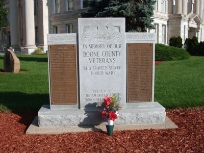 Boone County (Indiana) Veterans Marker image. Click for full size.