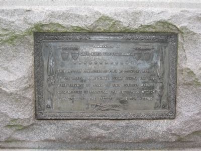 Plaque on Back of Monument. Click for full size. Plaque on Back of Monument image. Click for full size.