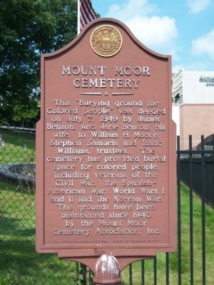Mount Moor Cemetery Marker image. Click for full size.