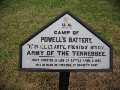 Camp of Powell's Battery Tablet. Click for full size. Camp of Powell's Battery Tablet image. Click for full size.
