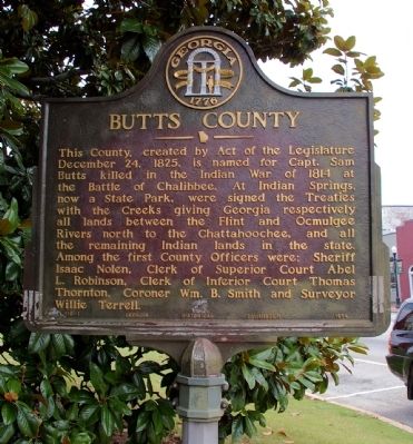 Butts County Marker image. Click for full size.