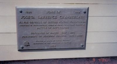 Home of Joshua Lawrence Chamberlain Marker image. Click for full size.