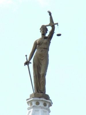 Lady Justice atop the Marion County Courthouse image. Click for full size.