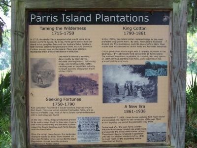 Parris Island Plantations Marker image. Click for full size.