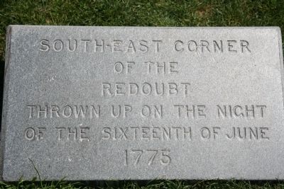 South-East Corner of the Redoubt Marker image. Click for full size.
