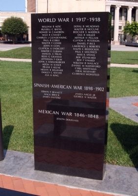 Left Small Panel of War Memorial Marker image. Click for full size.