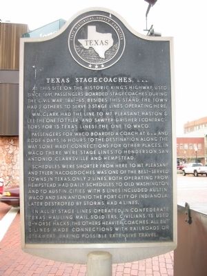 Texas Stagecoaches, C.S.A. Marker image. Click for full size.