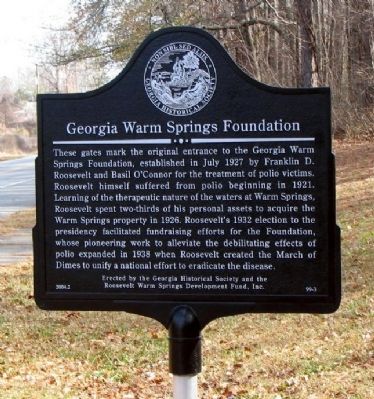 Georgia Warm Springs Foundation Marker image. Click for full size.