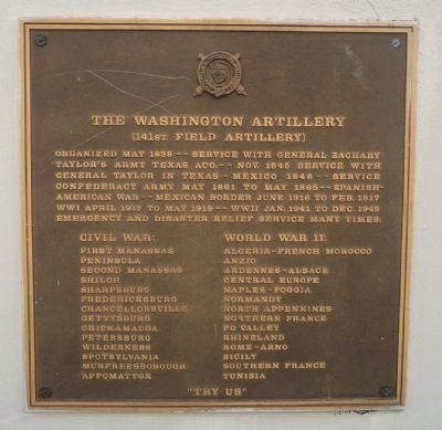 Washington Artillery Park Marker - Panel 2. Click for full size. Washington Artillery Park Marker - Panel 2 image. Click for full size.