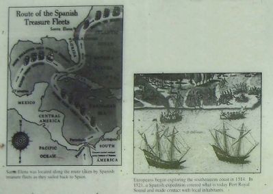 Route of the Spanish Treasure Fleets </b>(Far left side of marker) image. Click for full size.