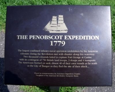 The Penobscot Expedition 1779 Marker image. Click for full size.
