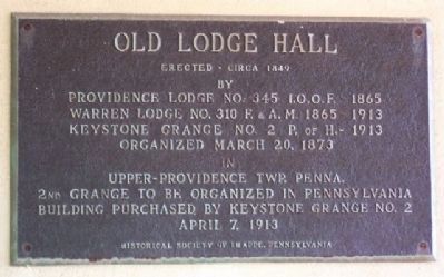 Keystone Grange #2 Old Lodge Hall Marker image. Click for full size.