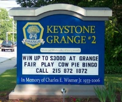 Keystone Grange #2 Sign on Main Street image. Click for full size.