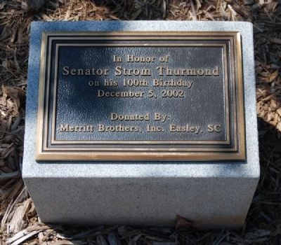 J. Strom Thurmond Centennial Marker. Click for full size. J. Strom Thurmond Centennial Marker image. Click for full size.