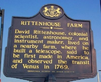 Rittenhouse Farm Marker image. Click for full size.