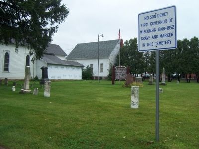 Cemetery where Nelson Dewey, First Governor of Wisconsin, is buried image. Click for full size.