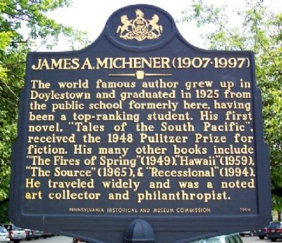 James A. Michener Marker image. Click for full size.