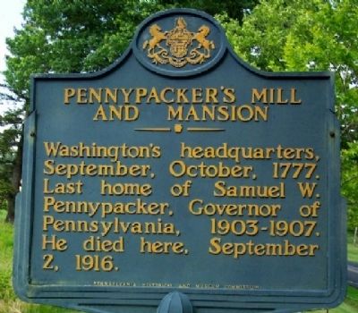Pennypacker's Mill and Mansion Marker image. Click for full size.