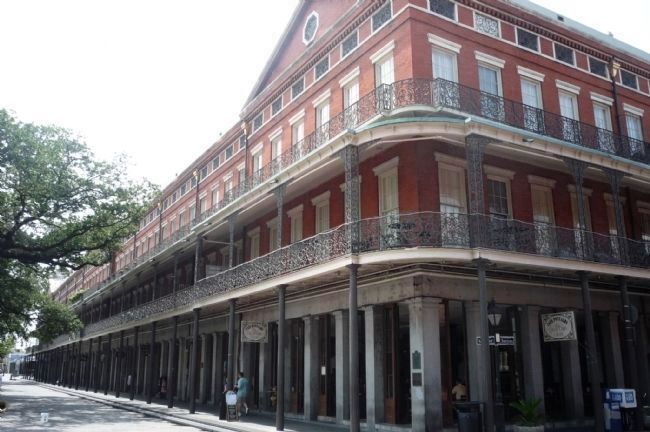Upper Pontabla Building - at Chartres and St. Peter Streets, French Quarter, New Orleans. Click for full size. Upper Pontabla Building - at Chartres and St. Peter Streets, French Quarter, New Orleans image. Click for full size.