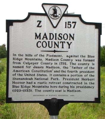 Madison County Face of Marker image. Click for full size.