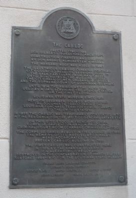 The Cabildo Marker - Panel 1 image. Click for full size.