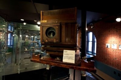 Display of early 1900's era camera used to take "mug shots" image. Click for full size.