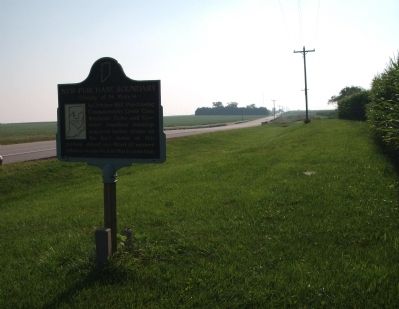 Looking East - - New Purchase Boundary Marker image. Click for full size.