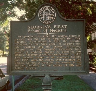 Georgias First School of Medicine Marker image. Click for full size.