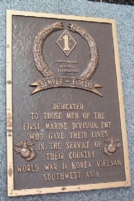 First Marine Division Marker image. Click for full size.