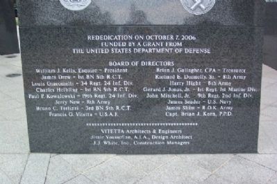 The Philadelphia Korean War Memorial Rededication Marker image. Click for full size.