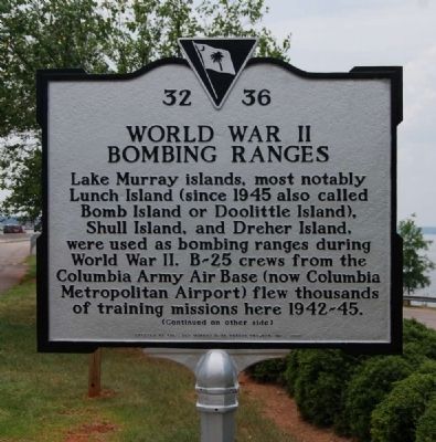 World War II Bombing Ranges Marker - Front image. Click for full size.