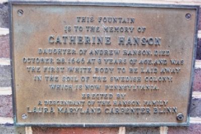 Catherine Hanson Marker. Click for full size. Catherine Hanson Marker image. Click for full size.