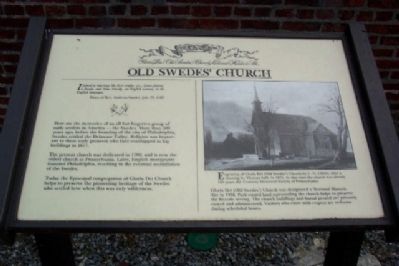 Old Swedes' Church Marker. Click for full size. Old Swedes' Church Marker image. Click for full size.