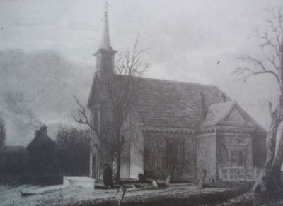 Old Swedes' Church Engraving on Marker image. Click for full size.