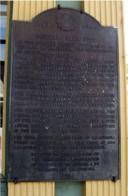 Bank of California - Historic Bank Site Marker image. Click for full size.