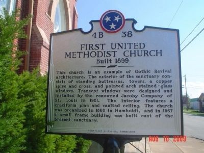First United Methodist Church Marker. Click for full size. First United Methodist Church Marker image. Click for full size.