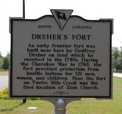 Dreher's Fort Marker image. Click for full size.