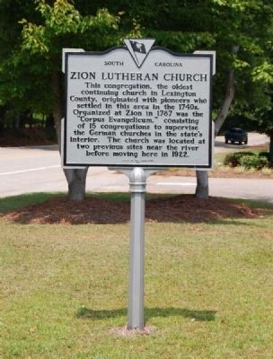 Zion Lutheran Church Marker. Click for full size. Zion Lutheran Church Marker image. Click for full size.