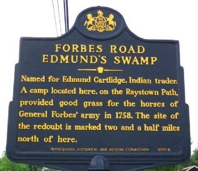 Forbes Road Marker. Click for full size. Forbes Road Marker image. Click for full size.